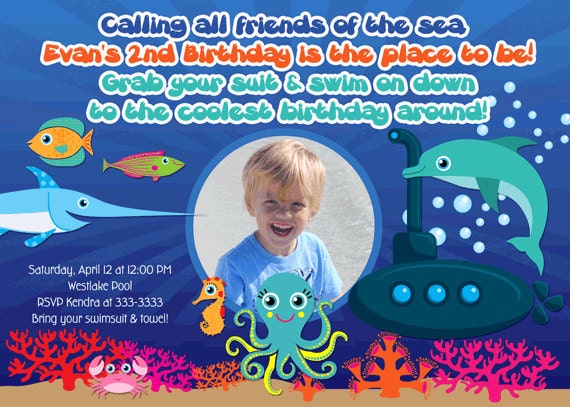 Ocean Friends Birthday Party Invitations - printable Il_170x135
