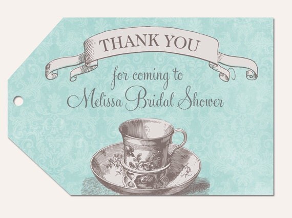 Bridal Shower Tea Favor Tags- Printable Il_570xn