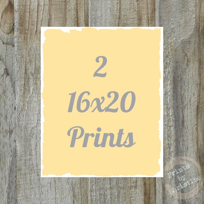 Any Two 16x20 inch Size Art Prints Custom Scripture Quote Lyrics Nursery Art Home Decor Sale