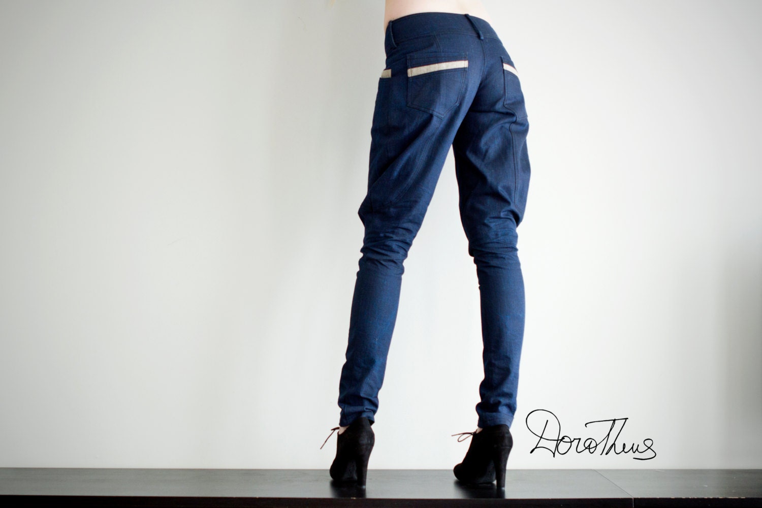 Denim galife skinny jeans / pants for women - DoroTheus