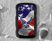 US Air Force, Blackberry 9900 case, Military, Blackberry cover, Patriotic, USA, American Flag, Red, White, Blue, Old Glory (002-0013-bb)