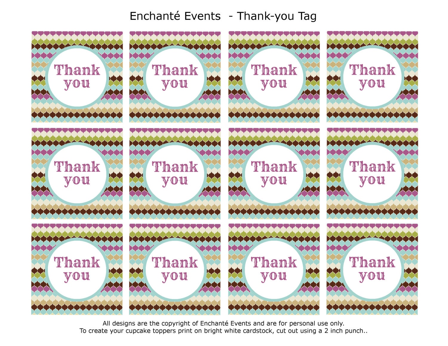 PRINTABLE Owl Thank-you Tags Round Il_170x135