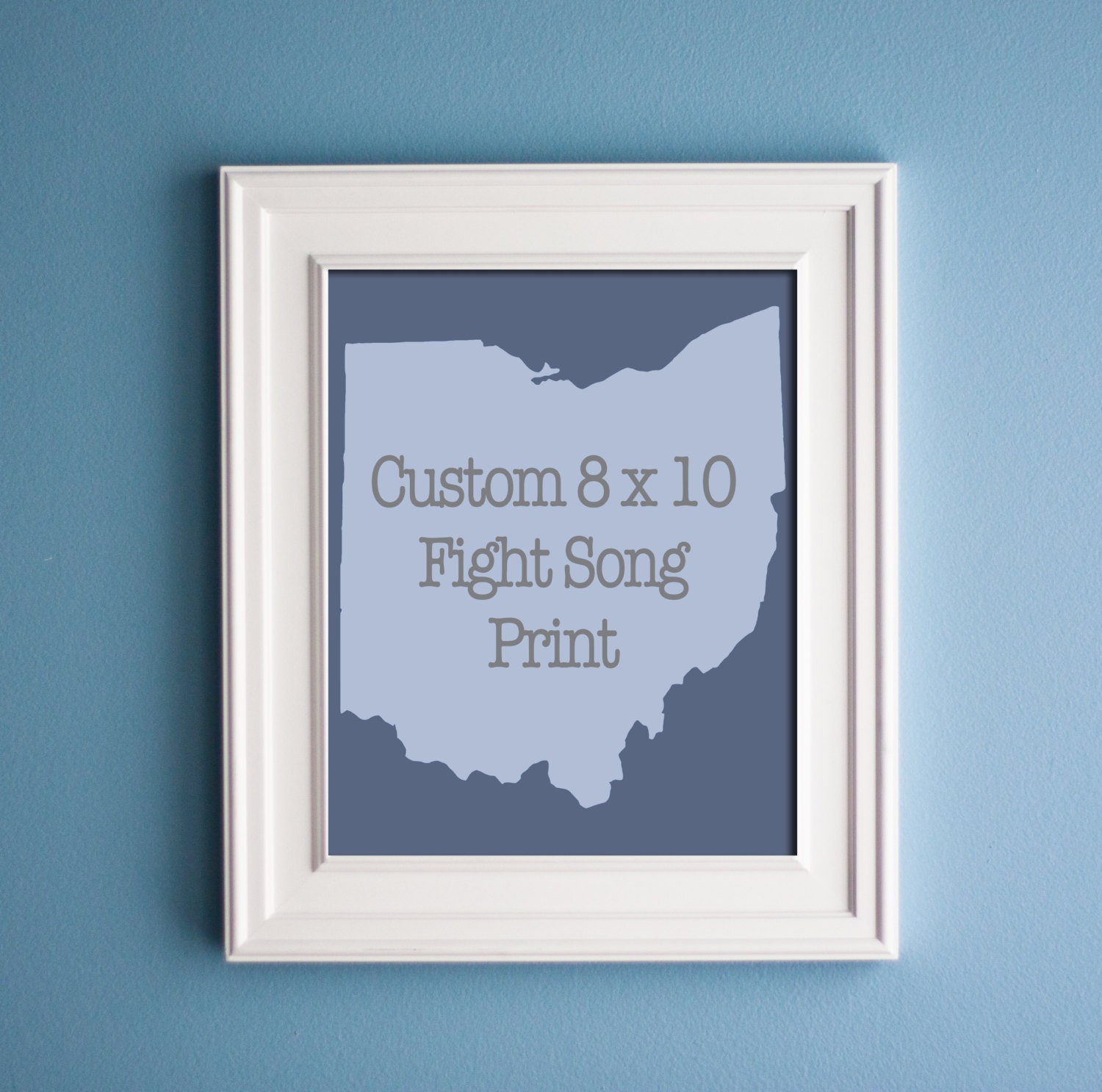 Custom Fight Song State Print