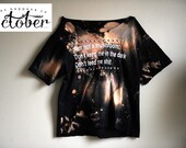 I am Not a Mushroom Galaxy Tee T-Shirt with Studs and cut out back