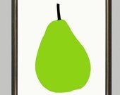 Pear - print on Fine art watercolor paper 8x10 inch.