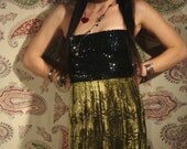 Cache 80s sexy chartreuse crushed velvet mini skirt Small 4