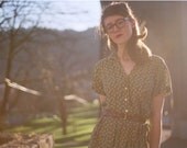Handmade (1950s- 1960s) Vintage Floral Cotton Dress
