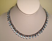 Topaz Teardrop Briolette with Gold-Accented Seed Bead St. Petersburg Chain Necklace and Earrings