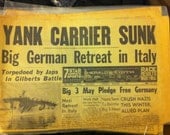 SALE December 2, 1943 Herald Express WWII Newspaper