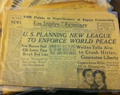SALE July 23, 1941 Los Angeles Examiner WWII Newspaper