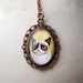 Grumpy Cat Antique Copper Necklace