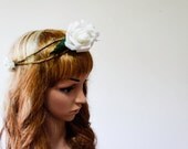 White foam big rose/mini small head wreath/garland/bride/bridesmaid/girl/big/circlet/halo/flower crown/woodland/hair ring