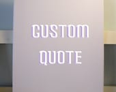 Custom 3D Quote on 9"x12" Canvas