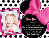 HUGE SELECTION Thank You Cards To Match Mickey Mouse And Minnie Mouse Invitations - Minnie Mouse Minnie Mouse Birthday