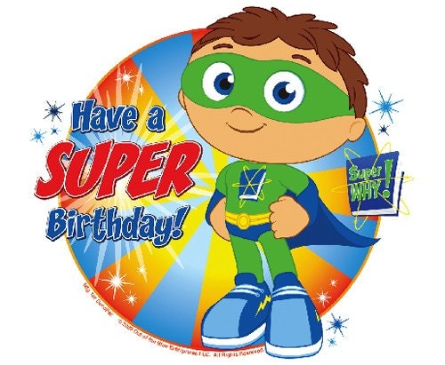 SUPER WHY...Super Birthday Edible Image Cake Topper Il_170x135