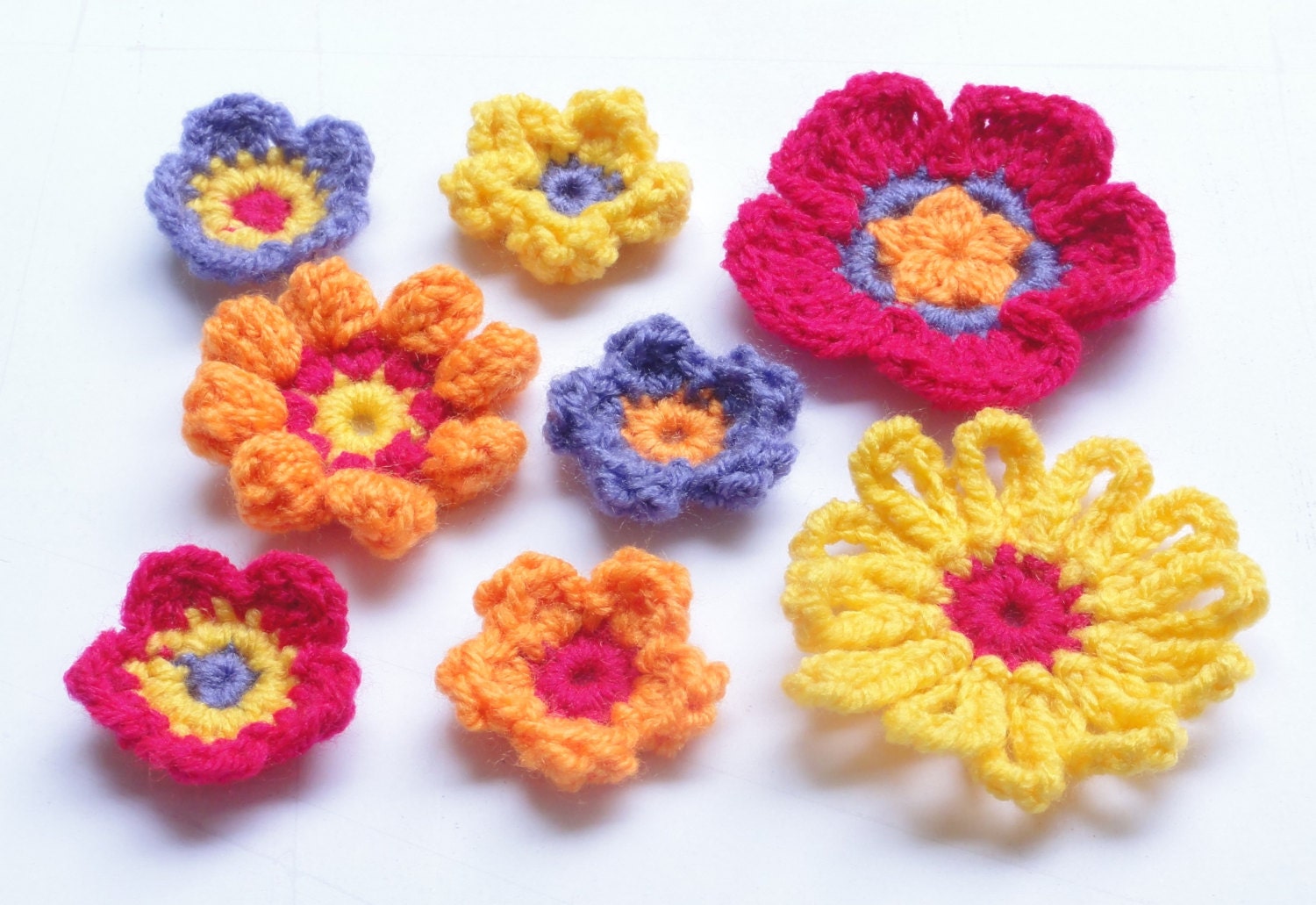 Crochet Flower Appliques