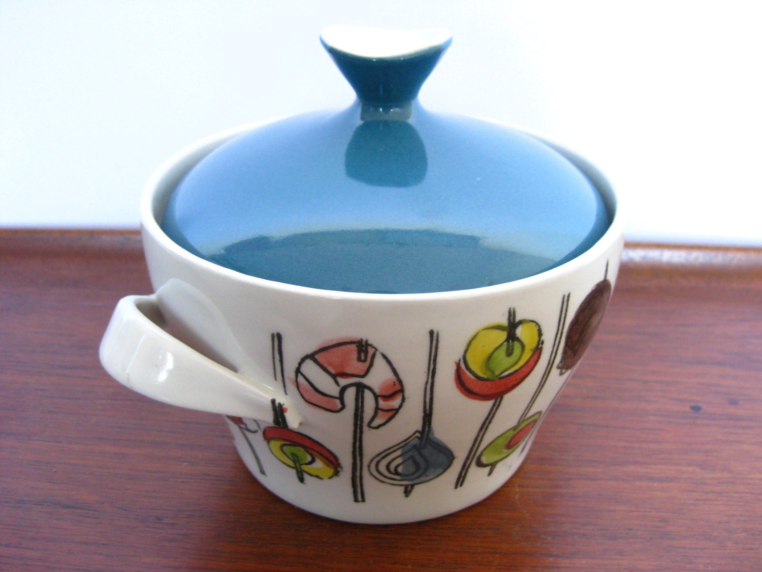 Vintage Gefle Sweden "Cocktail"  Covered Cassserole 1960s Design by Ternell
