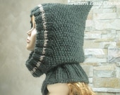 Knitting pattern  hooded cowl - winter accessories - instant download pattern