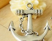 5Pcs Tibetan antiqued Sliver Anchor for  pendant charm