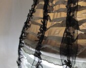 Artist made, ooak, grey and black, modern dramatic light shade, gray lamp shade, unique hanging light