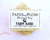 Farm Hand: Sweet Orange Bergamot Exfoliating, All Natural, Handmade, Olive Oil and Avocado Butter Soap