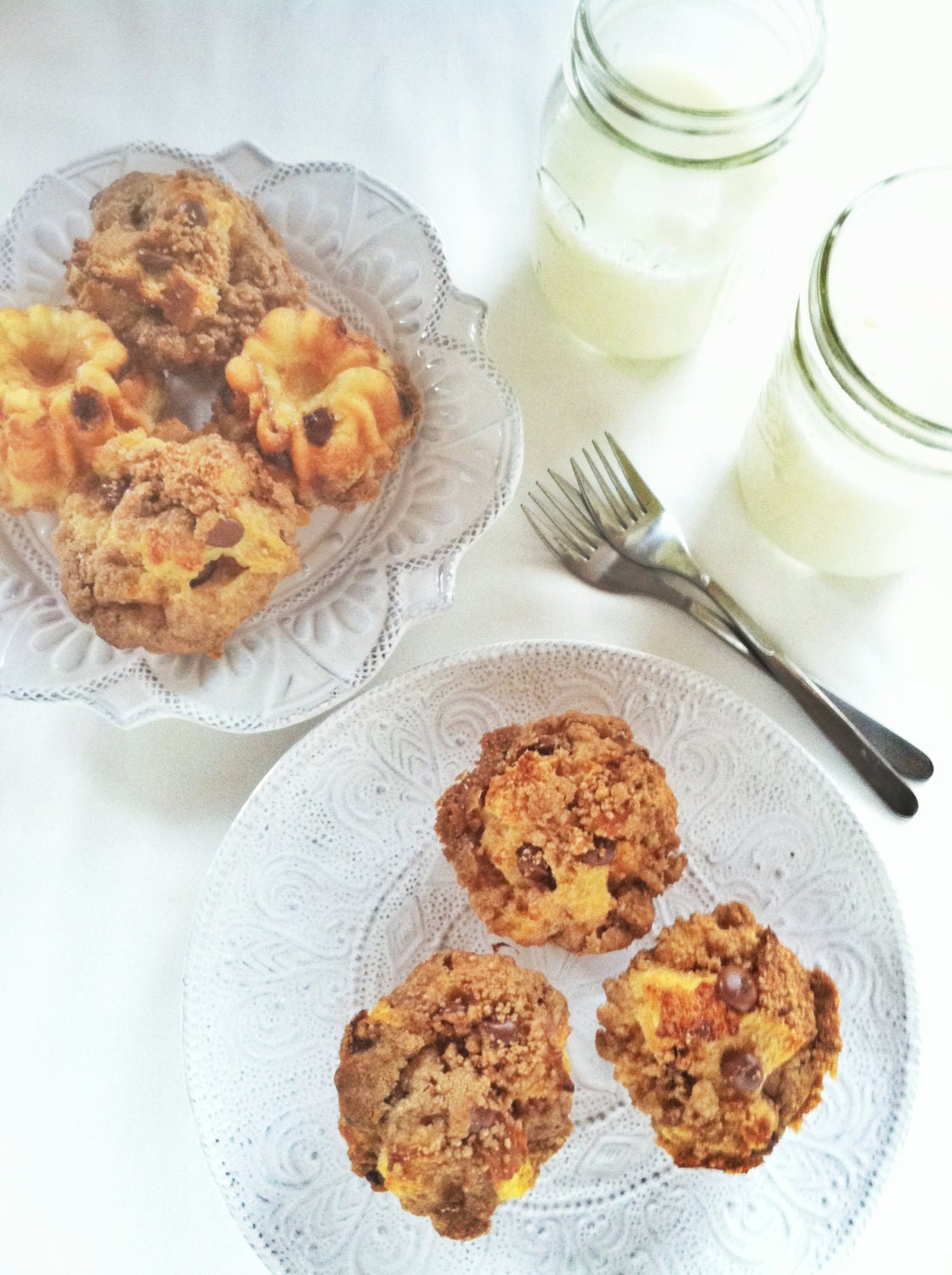 4 Yogurt Covered Blueberry French Toast Muffins