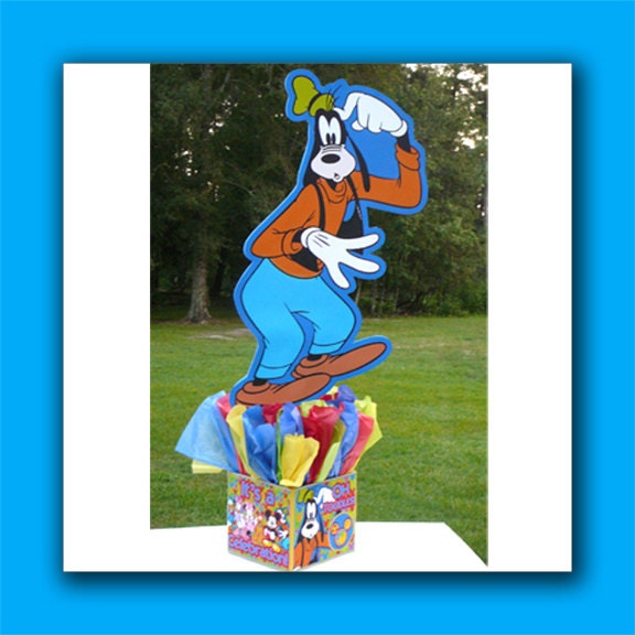 DIY Small Disney GOOFY Birthday Party Centerpiece, Mickey Mouse Clubhouse