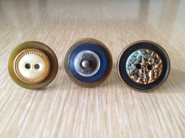 Upcycled Materials Metal Adjustable Button Rings