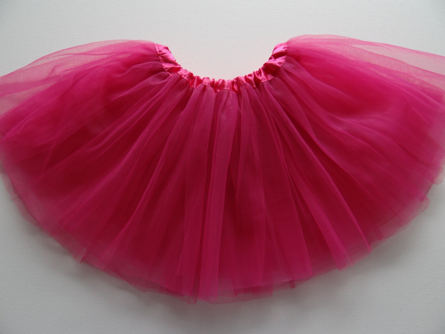 Hot Pink Ballet Tutu Skirt with Belt Loop / Child Toddler Costume Photo Prop Soft Tulle