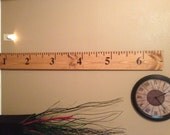 Wood Burned Growth Chart Ruler for Kids.