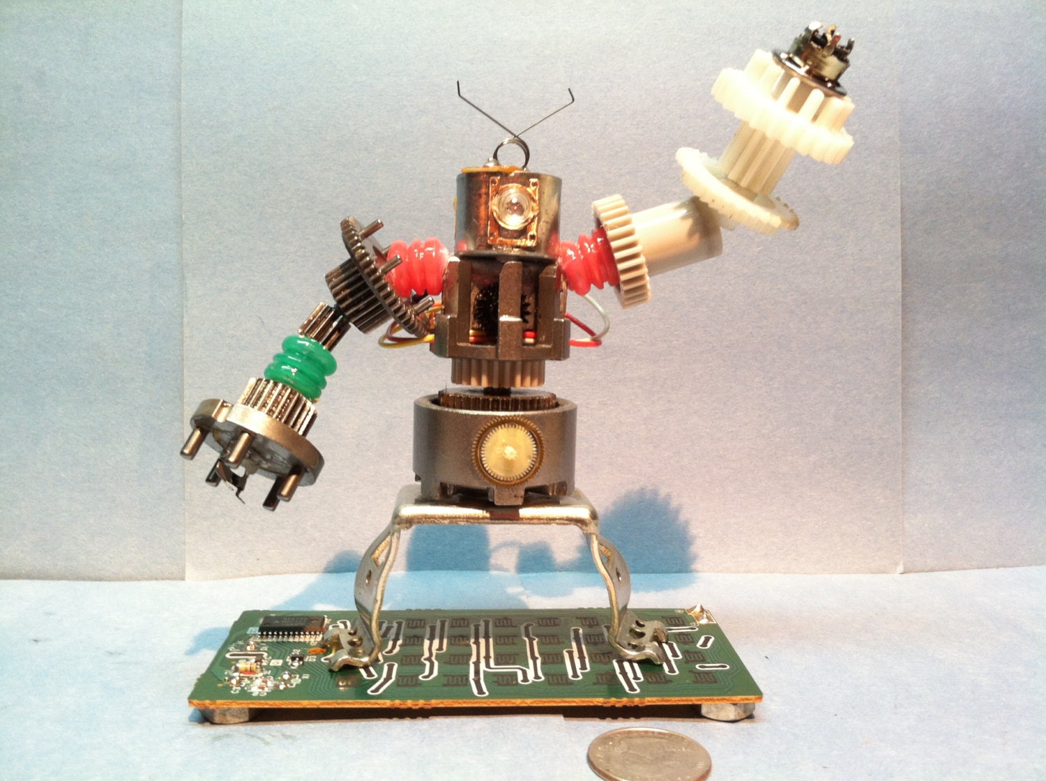 Mixed media futurism sculpture 