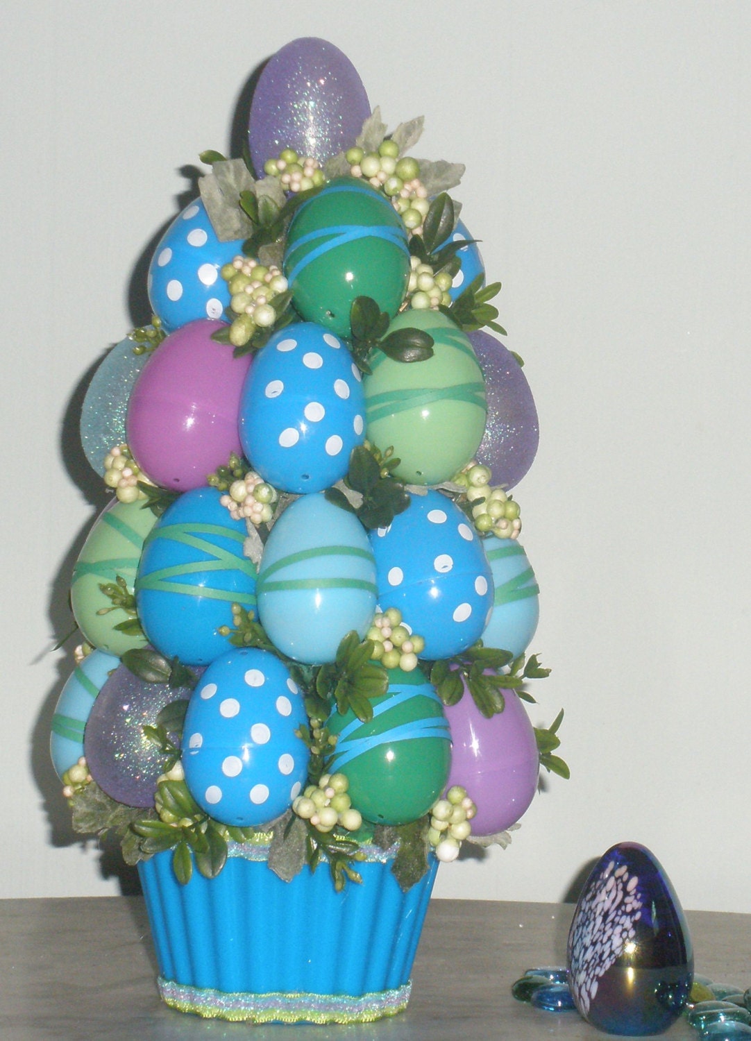 Handmade Whimsical, Adorable Easter Egg Topiary Tree, holiday decor