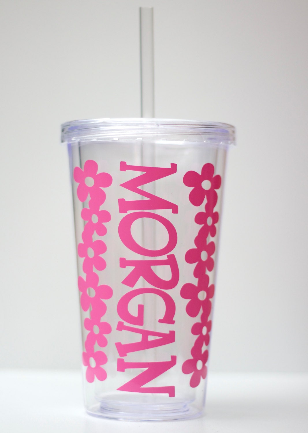 Vinyl Lettering - Acrylic Tumbler, Double Insulated, Custom Name, 16 oz.