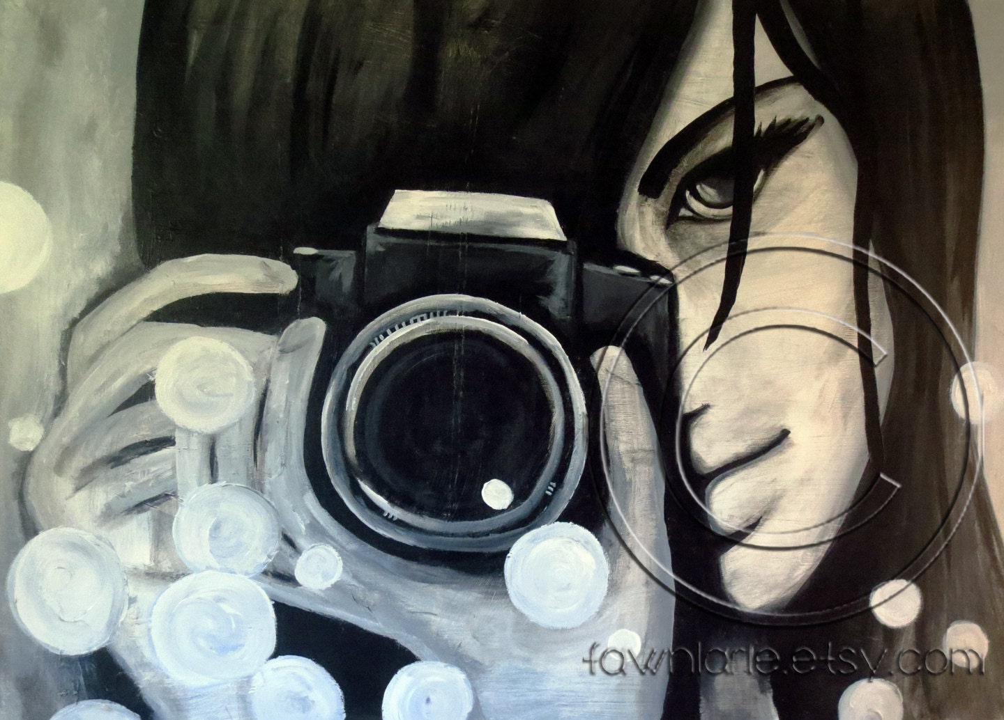 Focus, Fine Art Digital Print of Original Acrylic Painting