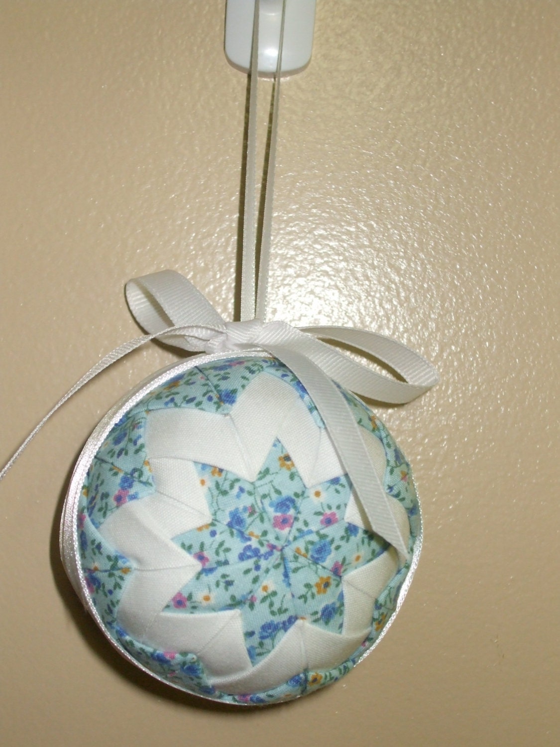 Quilted ornament ball.