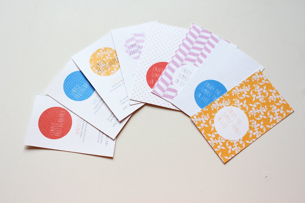 PRINTABLE Customized Business Cards Herringbone - Round 'n Round We Go Series Il_570xn