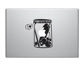 Apple pickles Vinyl Decal / Sticker to fit Macbook Pro 13" 15" 17" - Custom sizes available - fun - precision die cut can box food jar glass