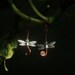 Reiki Infused Earrings: Green Aventurine and Silver Dragonflies