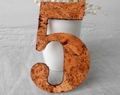 Rustic Cork Table Numbers - Wedding Table Numbers - Natural Cork Table Decoration - Eco Friendly - Green Woodland Decor