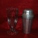 Vintage Thompson Aluminum Malt Shop  Milkshake Shaker and Ribble Glass Set