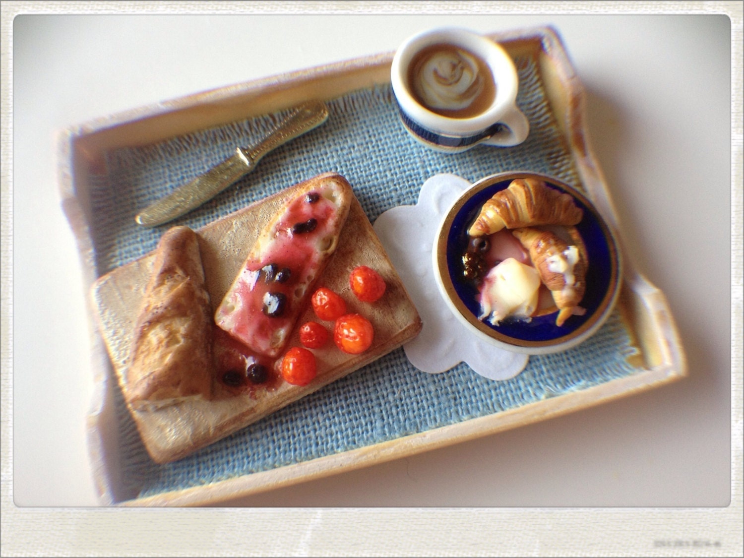 Breakfast In Bed - Dollhouse Miniature Food