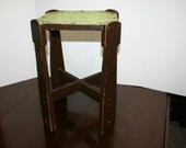 Vintage Handmade Tile-Topped Table Accent Piece