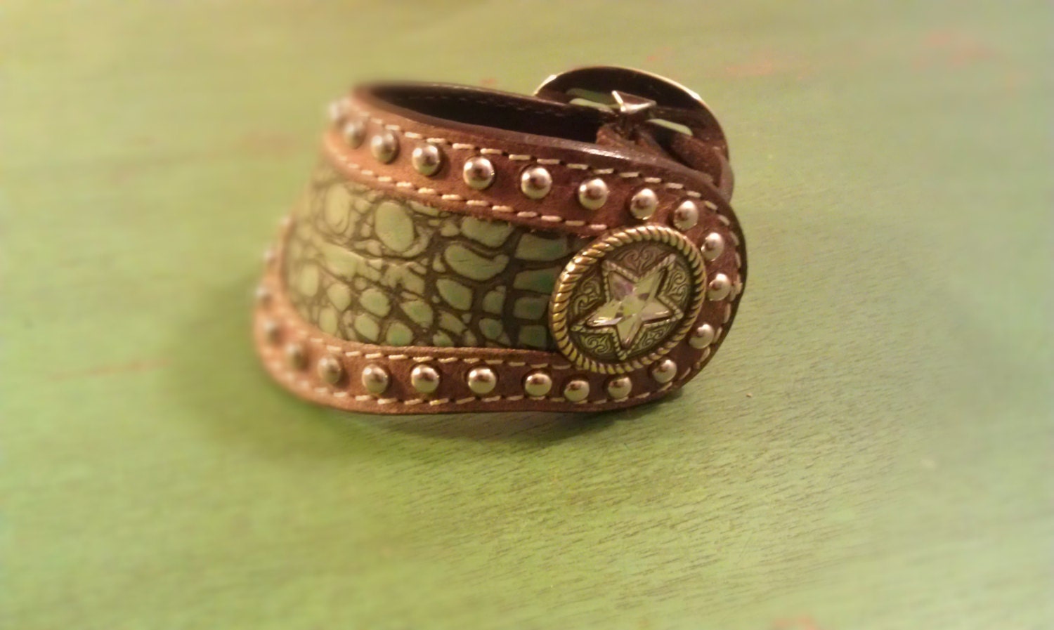 Western Spur Strap Cuff Braclet