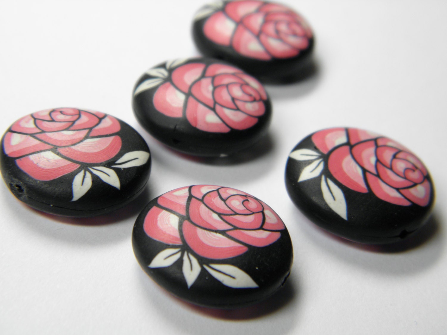 Polymer Clay Millefiori Rose Beads