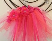 Tutu 2t, 3t, 4t, 5t Baby Tutu Dress with matching headband, Newborn Tutu Dress,  Pink  dress , Birthday, Portrait and Party dress