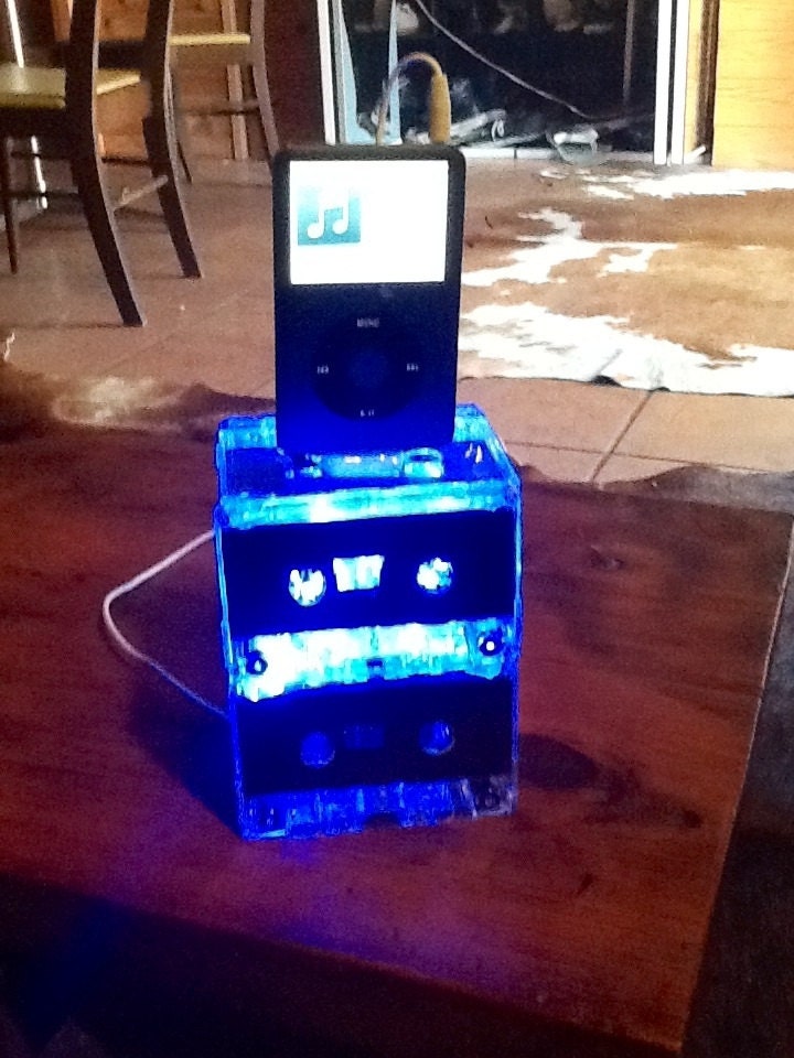 Cassette tape iPhone iPod dock