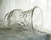 Vintage EO Brody Glass Vase / Clear Textured Glass Vase / Retro Spring Garden Flowers