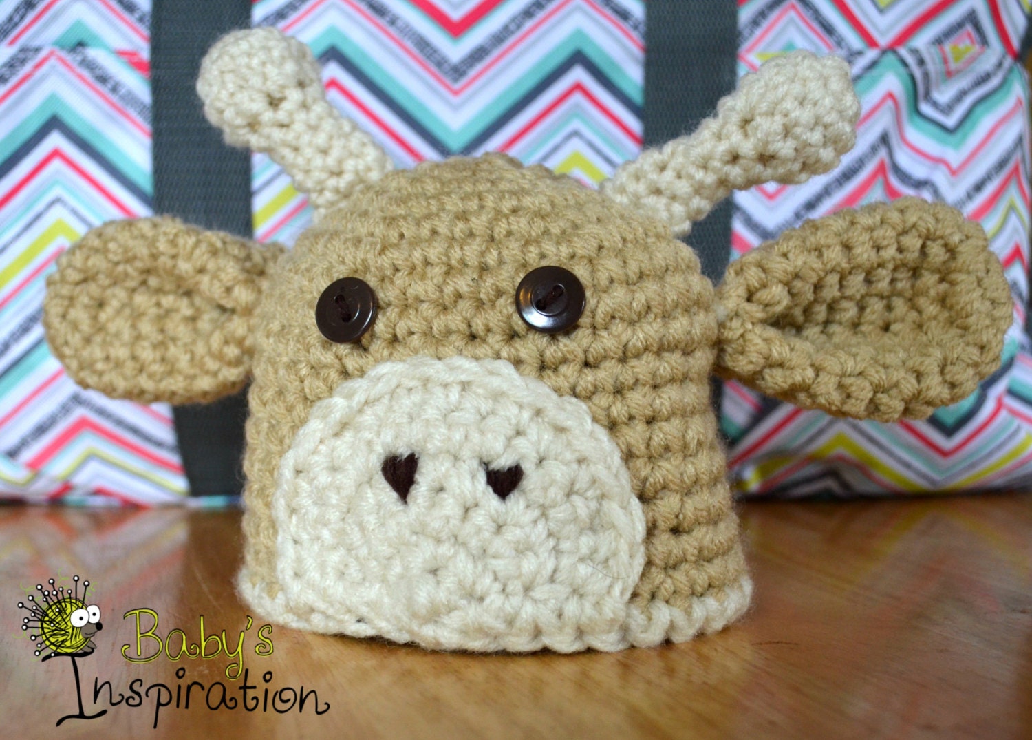 Newborn - 6 months Giraffe hat photo prop