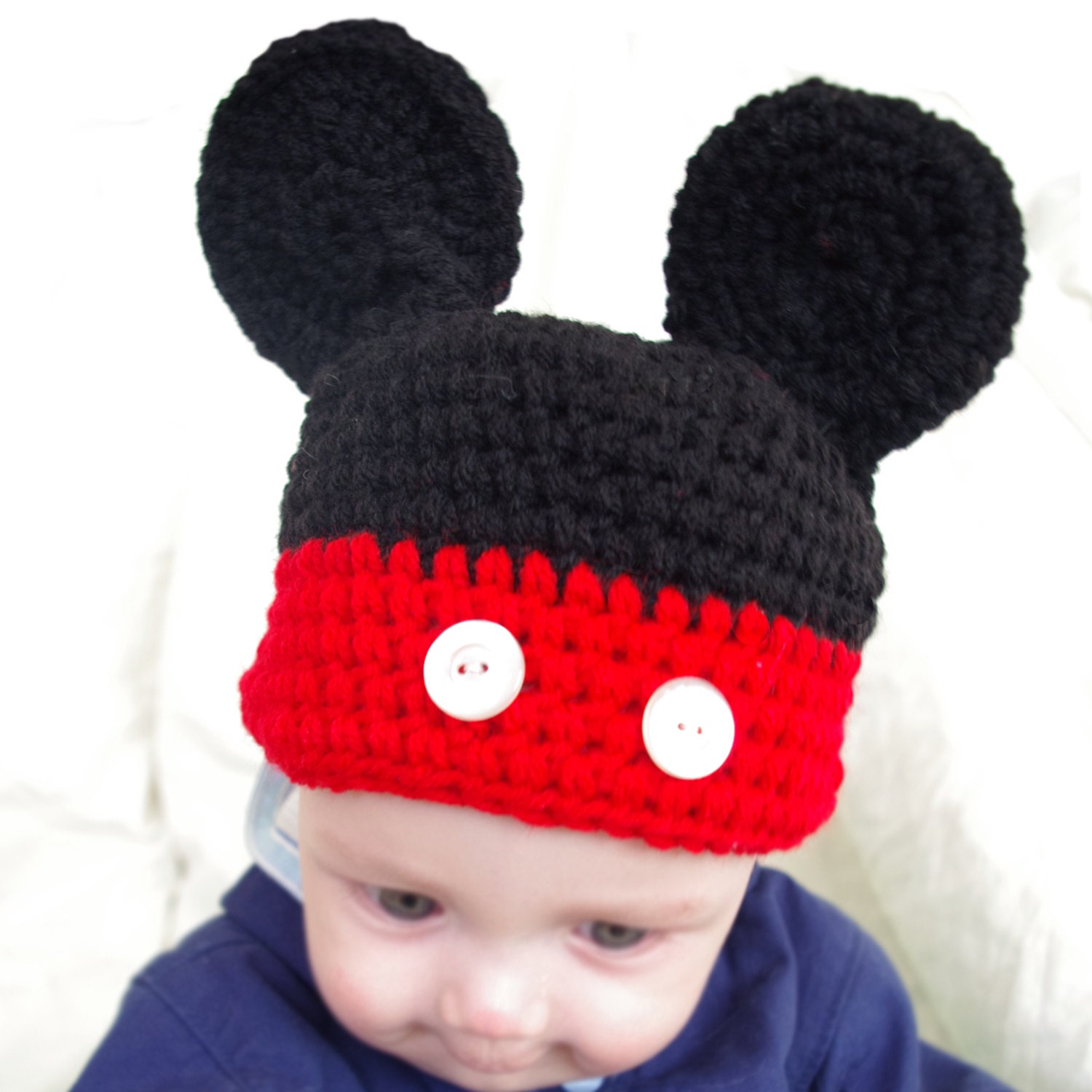 Custom Fit Crochet Handmade Disney Mickey Mouse Disney World Lover Land Newborn Baby Infant Toddler Child Hat Cap Photo Prop