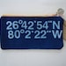Palm Beach, Florida - Sun Print Longitude Latitude Bag